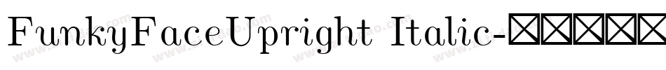 FunkyFaceUpright Italic字体转换